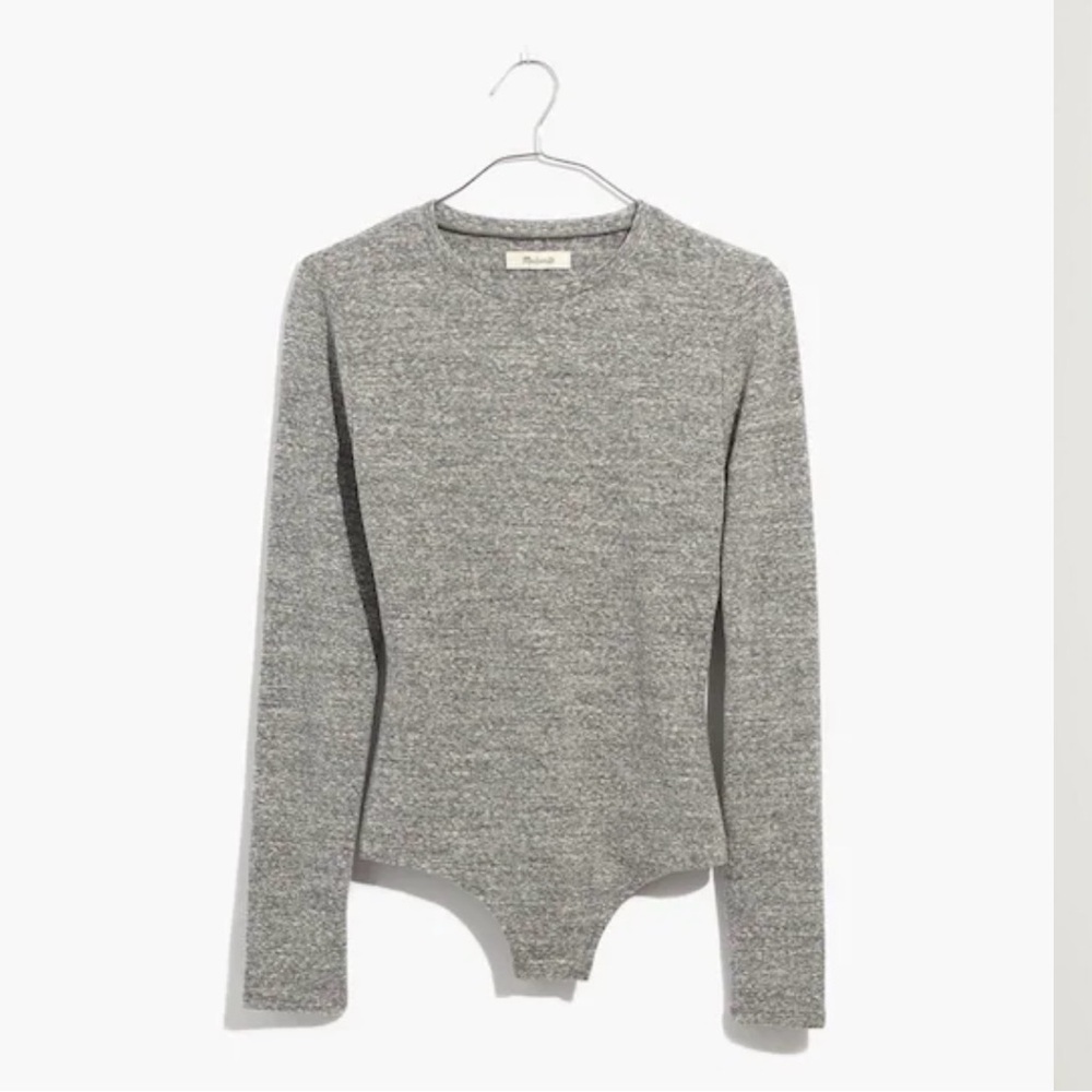 Madewell Crewneck Thong Long Sleeve Bodysuit